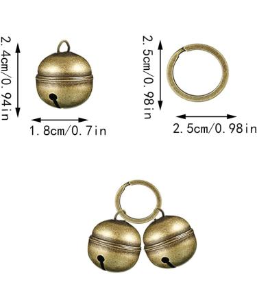 16-String Dog Collar Bell Set: Loud Brass Cat Bells with Key Rings for Pet Collar - Vintage Bronze Jingle Bells for Doorbell & Potty Training - Buy Online on GoSupps.com
