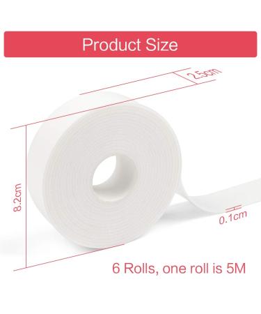 Eyelash Extension Tape - 6 Rolls of White Lash Tape for Eyelashes 5M Each - Perfect for Professional Extensions - Buy Online on GoSupps.com