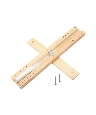 Kisbeibi Sauna-Sandwahr hourglass 15 minutes precise heat-resistant sauna hourglass rotatable wooden hourglass wall assembly hourglass white hourglass for saunas