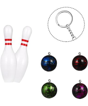 Buy Aweisile Mini Bowling Keychain - 8 Pieces Bowling Pins & Ball Key Trailer - Perfect Gift for Bowling Fans - Buy Online on GoSupps.com