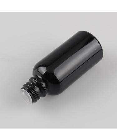 Tianzd 4-Piece 30ml Gloss Black Glass Bottles - Sealed Stopper & Gold Aluminum Caps for Essential Oils Fragrance Perfume & Aromatherapy - Buy Online on GoSupps.com