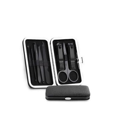 Nail Clipper Set Nail Clipper Set Stainless Steel Manicure Set Personal Care Pedicure Set Beauty Set with Portable Linen Leather Bag (8-Piece Set) Nail Clipper Kit (Color : A-8-piece Set)