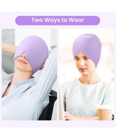 NEWGO Migraine Relief Cap - Purple Full Coverage Headache Hat for Cold Therapy and Stress Relief - Buy Online on GoSupps.com