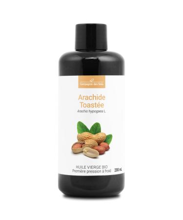 Toasted Peanut - Organic Virgin Vegetable Oil - Glass Bottle - First Cold Pressed - 200mL