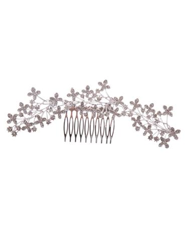 MAGICLULU Rhinestone Alloy Hair Comb Bride Accessories Wedding Hair Accessories Bridal Headpieces Rhinestone Hair Accessories Bridal Flower Hair Comb Hairpin Decorate European and American