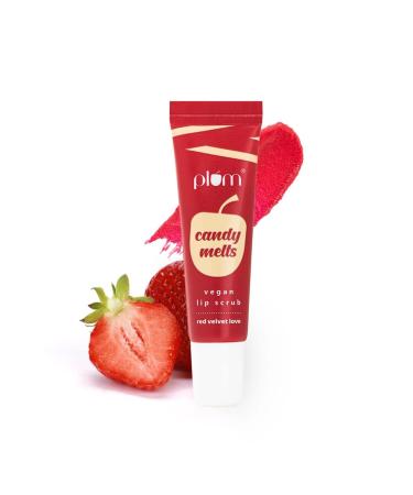 Vegan Red Velvet Lip Scrub - Candy Melts | 100% Natural Plant-Based 12g for Dry & Chapped Lips - Buy Online on GoSupps.com