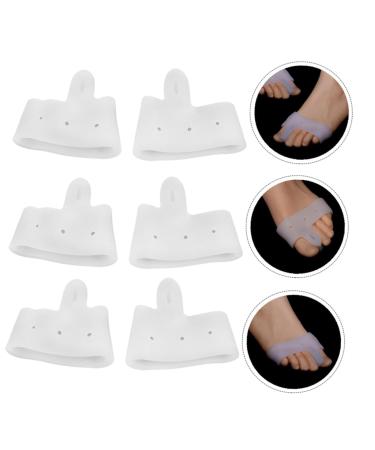 Lurrose 2 Sets Front Foot Friction Bunion Relieving Guards Protectors - Soft Gel Toe Correctors for Comfortable Feet - 3 Pairs Separator Set for Forefoot Insoles - 7.5x5.8cm, White - Buy Online on GoSupps.com