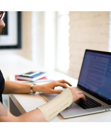 HYCOPROT Wrist Brace Night Sleep Support Splint Compression Sleeve for Wrist Pain Relief - Beige S/M-Right Hand - Buy Online on GoSupps.com