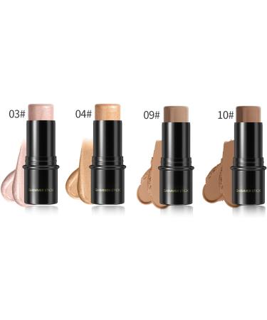 Highlighter Contour Stick for Long-Lasting Glow | Waterproof Makeup Wand for Face & Body | Daily Wear Bronzer | 10#Bronzer 29.00g - Buy Online on GoSupps.com