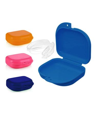 SUMEDTEC Braces Storage Box Thin with Ventilation Holes Braces Storage Box Dental Braces Case 4 Pack