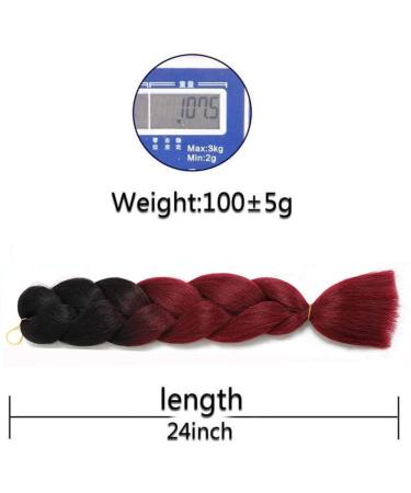 Fanyu Ombre Braiding Hair - 24 Inch Pre-Stretched Synthetic Extensions - 3 Pack (High Temperature DB-B8) for Stunning Hairstyles - Buy Online on GoSupps.com