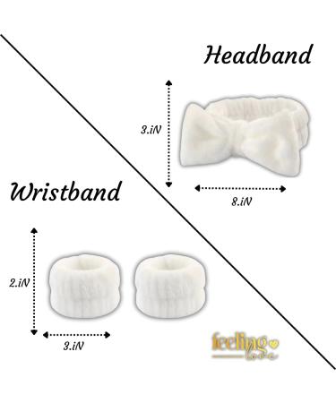 Feeling Love Plush Beauty Essentials Set - Luxurious Face Washing Wristband & Hairband for Comfort & Convenience - Buy Online on GoSupps.com