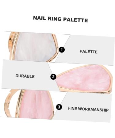 Didiseaon 2pcs Shell Ring Palette - Devil Horns Nail Art Mixing Plates for Gel Polish & Manicure Tools - Buy Online on GoSupps.com
