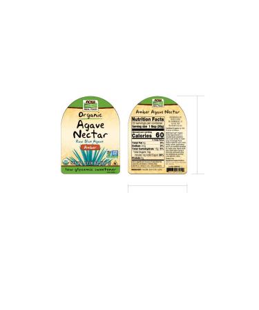Now Foods Real Food Organic Agave Nectar Amber 23.28 oz (660 g) - Buy Online on GoSupps.com