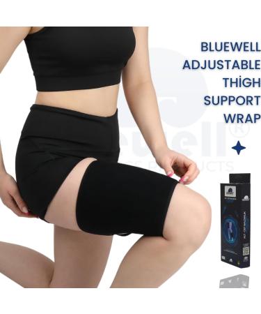 Bluewell Adjustable Thigh Support Wrap - Leg Slimming & Pain Relief for Men & Women - Ideal for Hamstring Quadriceps Sciatica Support - Buy Online on GoSupps.com