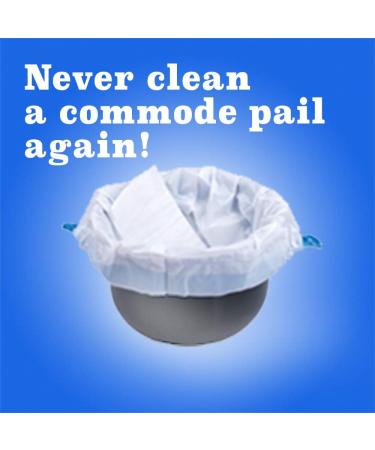 Medokare Commode Liners with Absorbent Pad - 24 Pack - Disposable Adult Commode Chair Liners - Fits Standard Bedside Commode Buckets - Toilet Pail Liners - Buy Online on GoSupps.com