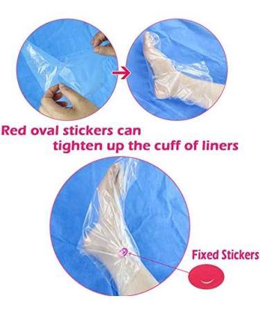 100pcs Clear Plastic Paraffin Bath Liners for Foot Spa Wax Treatment - Disposable Booties for Pedicure, Hot Spa, and Foot Covers - Buy Online on GoSupps.com