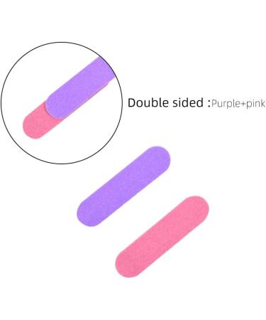 VIOCIWUO Mini Nail File Bulk 300pcs (180/240 Grit) Disposable Double Sided Emery Boards - Purple & Pink Manicure Tools - Buy Online on GoSupps.com