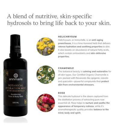 Annmarie Botanical Hydrating Mist with Immortelle - 100 ml | Natural Hydration for Glowing Skin | International Shipping Available - Buy Online on GoSupps.com