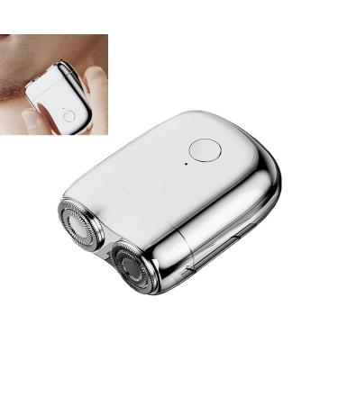 Mini Magnetic Automatic Electric Shaver Portable Waterproof Mini Cordless Men S Electric Shaver Usb Rechargeable Waterproof Shaver Electric Beard Trimmer (Silver)