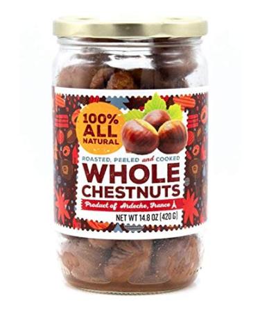 Gourmanity 420g Pack of 2, Chestnuts From Ardeche, France, Peeled And Ready To Eat Jar, Roasted Peeled Chestnuts, Chestnut Roasted Jar, Chestnuts Roasted Peeled, Roasted Chestnut