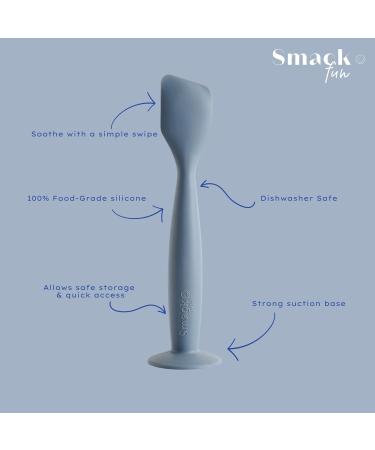 Smack Fun Diaper Cream Applicator | Soft Silicone Spatula with Suction Base | Essential Diaper Bag Tool (Cambridge Blue) - Prevent Diaper Rash - Buy Online on GoSupps.com