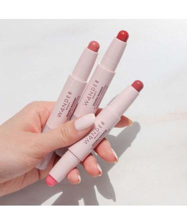 Wander Beauty Double Booked Lip Conditioner & Cream - Dual-Sided Tinted Lip Balm with Vitamin E & Shea Butter for Dry Lips - Boss Babe/In The Clear (Nude Pink) - 0.05 oz - Buy Online on GoSupps.com