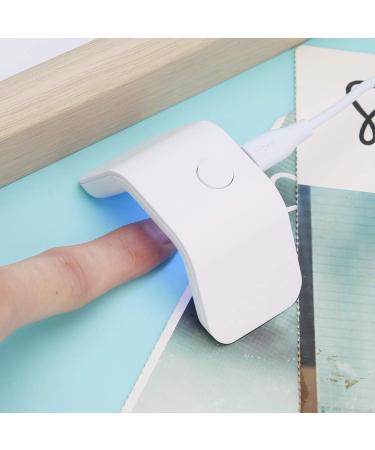 Nail Dryer Lamp Mini 2W LED UV Single Finger Drying Lamp with 45s/60s Timer Setting No Damage Hands Nail Gel Curing Lamp USB Charge (Yinhingbe51gsrvqm-11) - Buy Online on GoSupps.com