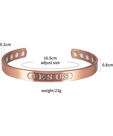 Enermagix Magnetic Copper Bracelets for Men & Women - 99.9% Solid Copper Cuffs with 3510 Gauss Magnets - Buy Online on GoSupps.com