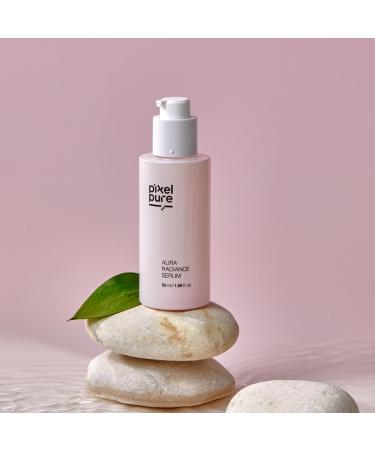 PIXELPURE Aura Radiance Serum Lightweight Hydrating Face Serum for Sensitive Skin Fast Absorbing & Vegan Dermatologist Tested 50ml - Buy Online on GoSupps.com