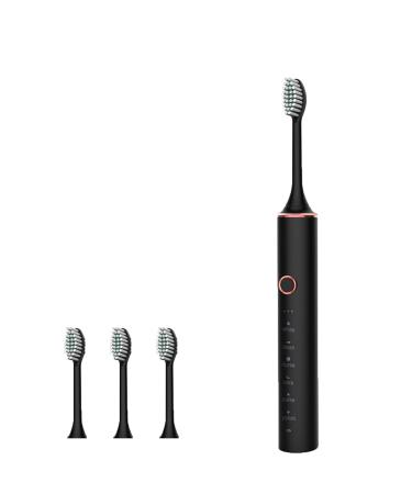 ELEWealth Sonic Electric Toothbrush  Adult Rechargeable Toothbrush  18 Gear and 6 Optional Modes and 2-Minute Built-in Timer  IPX7 Waterproof Rating  USB Fast Charing Black