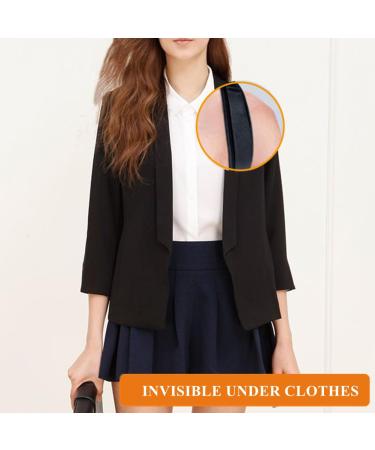 Buy WEEOATAR Upper Back Brace | Adjustable Posture Corrector for Adults & Kids | Elastic Back Straightener with Magic Stickers (Black M - Buy Online on GoSupps.com