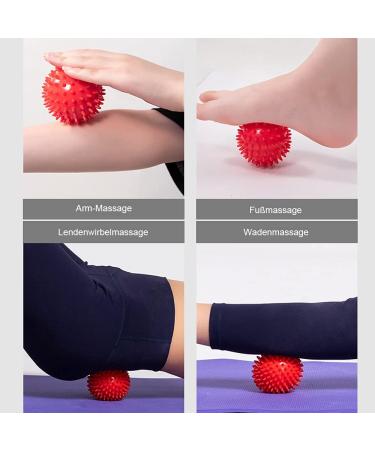 Massage Ball 3 Set - Hedgehog Balls & Lacrosse Balls for Foot Back Legs & Hand Massage | International Shipping - Buy Online on GoSupps.com