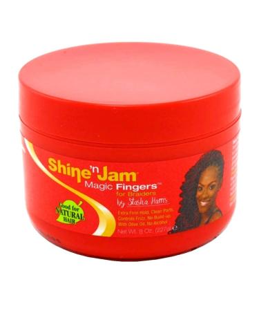 Shine N Jam Magic Fingers For Braiders Extra Firm Hold  8 Ounce No Build-up 8 Ounce (Pack of 1)