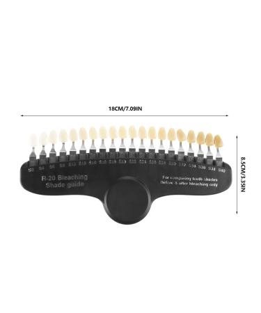 20 Color Dental Teeth Whitening Shade Guide - Professional Oral Care Chart for Bleaching with Mirror | International Shipping - Buy Online on GoSupps.com