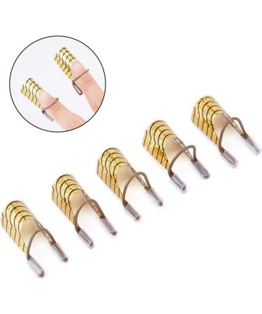Reusable Gold Nail Extension Forms - 5pcs | Nail Art Manicure Accessory for Salon & Home Supply - Buy Online on GoSupps.com