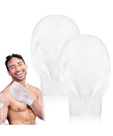 2 pieces 100% silk-peeling body glove peeling glove made of silk peeling body shower glove for all skin types Massage peeling shower gloves for thorough cleaning of the skin - Buy Online on GoSupps.com