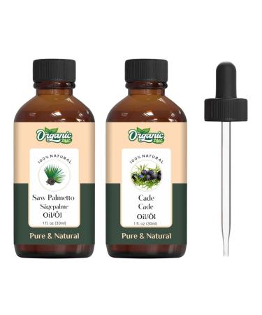ORGANIC ZING Organic Zing Combo d'huile : Saw Palmetto (Serenoa repens) - 30 ml et huile de cade (Juniperus Oxycedrus) - 30 ml/1 01 fl oz