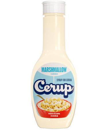 Marshmallow Flavored Cerup. Syrup for Cereal. Delicious breakfast for kids and adults. Make boring cereal fun with a touch of sweetness. Many tasty flavors! Delicious breakfast idea!