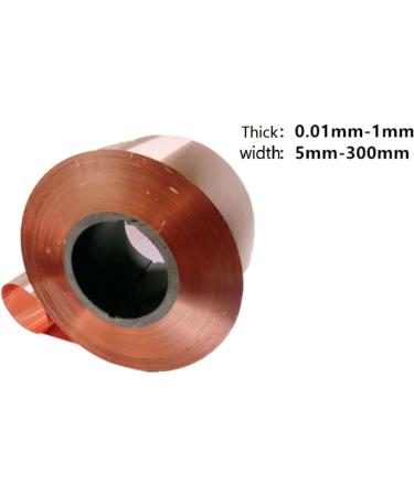 YebiO Pure Copper Tape Copper Skin Copper Foil Copper Skin Copper Sheet Grounding Copper Tape Grounding Copper Skin Red Copper Strip/0.01Mm*100Mm*1000Mm - Buy Online on GoSupps.com
