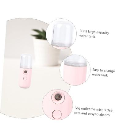 BIUDECO 1pc Portable Humidifier Face Mist Sprayer Machine Facial Steamer Plastic Student Usb Small Fan Pink 14.5X4CM Pink - Buy Online on GoSupps.com