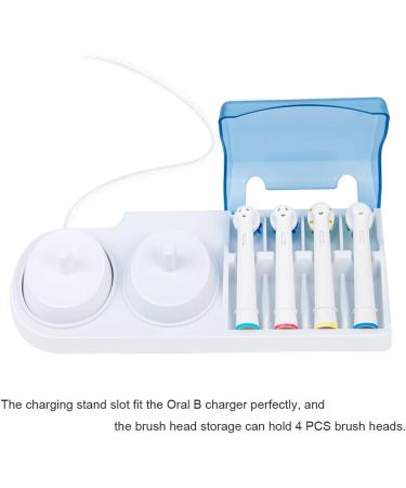 Electric Toothbrush Holder with Charging Stand, Toothbrush Stand, and 4 Heads Storage + 4 Covers for Oral B - Buy Online on GoSupps.com