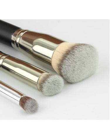 Premium Makeup Brushes Set - Foundation Concealer & Blusher - 3 Synthetic Brush Set with Pink Handles for Liquid Cream & Powder Products - International Shipping Available - Buy Online on GoSupps.com