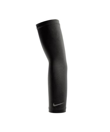 NIKE Unisex's Lightweight Running Sleeve, Black/Silver, S M