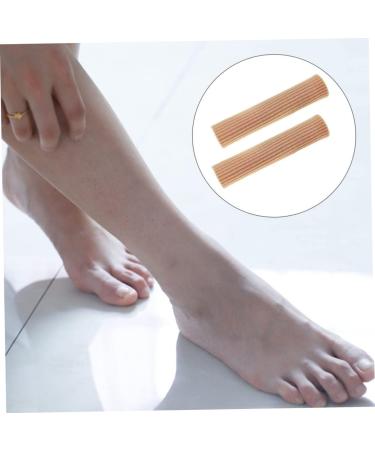 Gel Finger Toe Covers - 2pcs Elastic Wrap Bandages for Thumbs & Toes - Thumb Protector Sleeves - Ribbed Flesh Color Tubes - Buy Online on GoSupps.com