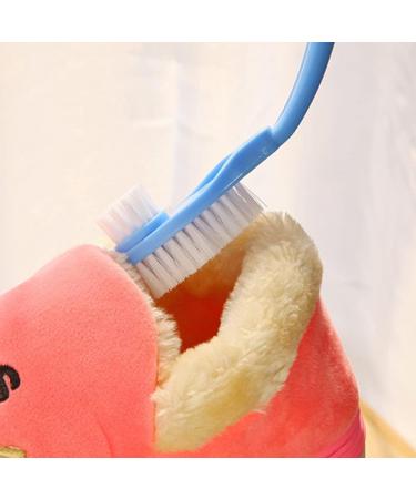 Home Shoes Brushes Shoe Brush Double Head Long Plastic Handle Shoes Wash Brush Cleaner Sneakers Shoe Cleaning Washing Toilet Dishes Brushes Bathroom Tool Brush - Buy Online on GoSupps.com