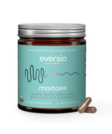 Eversio Wellness - Organic Maitake 8:1 Extract Capsules - 60 Vegan Capsules - Metabolic Balance Immune Support & Hormonal Health