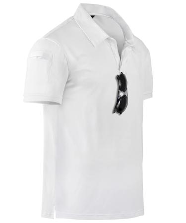 SWISSWELL Polo Shirts for Men Short Sleeve Moisture Wicking Outdoor Tactical Golf Sports Shirts 3 Pack XX-Large A170-white