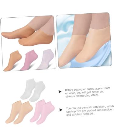 POPETPOP 3 Pairs Moisturizing Socks Foot Lotion Hydrating Lotion Silicone Socks Foot Care Gel Socks for Dry Cracked Feet Women Non Socks Lotion Socks Sole of Foot Sebs Casual Socks - Buy Online on GoSupps.com