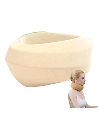 Neck Brace | Soft Adjustable Cervical Collar Soft Foam Neck Brace Cervical Collar Adjustable Support Brace for Sleeping Relieves Neck Pressure and Spine Pressure Yellow